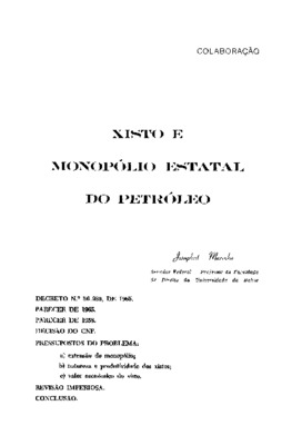 <BR>Data: 12/1965<BR>Fonte: Revista de informação legislativa, v. 2, n. 8, p. 3-14, dez. 1965<BR>Parte de: ->Revista de informação legislativa : v. 2, n. 8 (dez. 1965)<BR>Responsabilidade: Senador Josaphat Marinho<BR>Endereço para citar este documento: ->