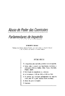 <BR>Data: 01/1969<BR>Fonte: Revista de informação legislativa, v. 6, n. 21, p. 47-52, jan./mar. 1969<BR>Parte de: ->Revista de informação legislativa : v. 6, n. 21 (jan./mar. 1969)<BR>Responsabilidade: Professor Roberto Rosas<BR>Endereço para citar este d