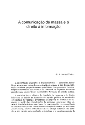 <BR>Data: 01/1973<BR>Fonte: Revista de informação legislativa, v. 10, n. 37, p. 159-166, jan./mar. 1973<BR>Parte de: ->Revista de informação legislativa : v. 10, n. 37 (jan./mar. 1973)<BR>Responsabilidade: R. A. Amaral Vieira<BR>Endereço para citar este d