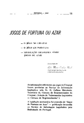 <BR>Data: 12/1965<BR>Fonte: Revista de informação legislativa, v. 2, n. 8, p. 135-192, dez. 1965<BR>Parte de: ->Revista de informação legislativa : v. 2, n. 8 (dez. 1965)<BR>Responsabilidade: Leda Maria Cardoso Naud<BR>Endereço para citar este documento: 