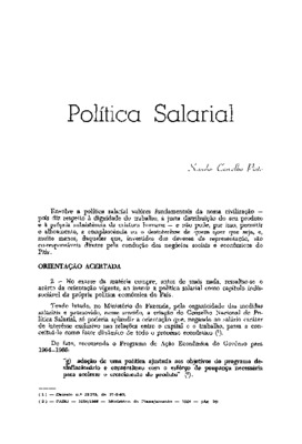 <BR>Data: 07/1967<BR>Fonte: Revista de informação legislativa, v. 4, n. 15/16, p. 13-26, jul./dez. 1967<BR>Parte de: ->Revista de informação legislativa : v. 4, n. 15/16 (jul./dez. 1967)<BR>Responsabilidade: Senador Carvalho Pinto<BR>Endereço para citar e