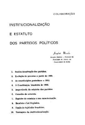 <BR>Data: 03/1966<BR>Fonte: Revista de informação legislativa, v. 3, n. 9, p. 3-10, mar. 1966<BR>Parte de: ->Revista de informação legislativa : v. 3, n. 9 (mar. 1966)<BR>Responsabilidade: Senador Josaphat Marinho<BR>Endereço para citar este documento: re