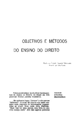 <BR>Data: 04/1974<BR>Fonte: Revista de informação legislativa, v. 11, n. 42, p. 64-78, abr./jun. 1974 | Revista da Academia Paulista de Direito, v. 2, n. 2, p. 72-78, 1973<BR>Parte de: ->Revista de informação legislativa : v. 11, n. 42 (abr./jun. 1974)<BR