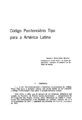 <BR>Data: 10/1974<BR>Fonte: Revista de informação legislativa, v. 11, n. 44, p. 103-118, out./dez. 1974 | Arquivos do Ministério da Justiça, v. 32, n. 135, p. 132-148, jul./set. 1975 | Ciência Penal : Doutrina, Jurisprudência, Legislação, v. 1, n. 3, p. 3