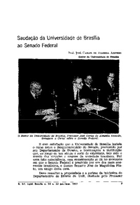 <BR>Data: 01/1977<BR>Fonte: Revista de informação legislativa, v. 14, n. 53, p. 7-8, jan./mar. 1977<BR>Parte de: -www2.senado.leg.br/bdsf/item/id/496786->Revista de informação legislativa : v. 14, n. 53 (jan./mar. 1977)<BR>Responsabilidade: Jos