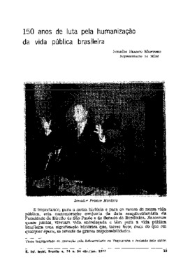 <BR>Data: 04/1977<BR>Fonte: Revista de informação legislativa, v. 14, n. 54, p. 23-54, abr./jun. 1977<BR>Parte de: ->Revista de informação legislativa : v. 14, n. 54 (abr./jun. 1977)<BR>Responsabilidade: Senador Franco Montoro<BR>Endereço para citar este 