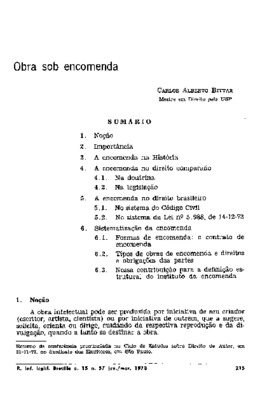 <BR>Data: 01/1978<BR>Fonte: Revista de informação legislativa, v. 15, n. 57, p. 215-222, jan./mar. 1978<BR>Parte de: ->Revista de informação legislativa : v. 15, n. 57 (jan./mar. 1978)<BR>Responsabilidade: Carlos Alberto Bittar<BR>Endereço para citar este