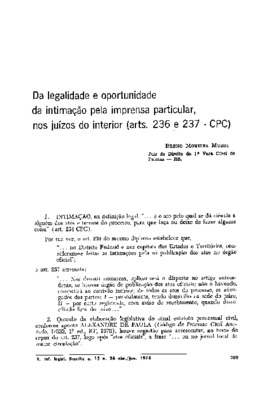 <BR>Data: 04/1978<BR>Fonte: Revista de informação legislativa, v. 15, n. 58, p. 209-218, abr./jun. 1978 | Revista brasileira de direito processual, n. 18, p. 49-60, abr./jun. 1979<BR>Parte de: -www2.senado.leg.br/bdsf/item/id/496791->Revista de