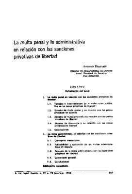 <BR>Data: 01/1982<BR>Fonte: Revista de informação legislativa, v. 19, n. 73, p. 227-252, jan./mar. 1982 | Revista argentina de ciencias penales, n. 3, p. 37-62, mayo/ago. 1976<BR>Parte de: ->Revista de informação legislativa : v. 19, n. 73 (jan./mar. 1982