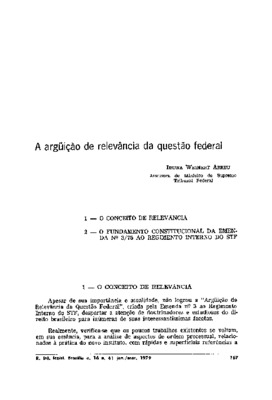 <BR>Data: 01/1979<BR>Fonte: Revista de informação legislativa, v. 16, n. 61, p. 167-182, jan./mar. 1979<BR>Parte de: ->Revista de informação legislativa : v. 16, n. 61 (jan./mar. 1979)<BR>Responsabilidade: Iduna Weinert Abreu<BR>Endereço para citar este d