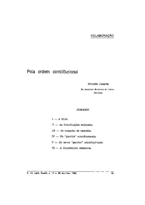 <BR>Data: 01/1980<BR>Fonte: Revista de informação legislativa, v. 17, n. 65, p. 47-52, jan./mar. 1980<BR>Parte de: -www2.senado.leg.br/bdsf/item/id/496931->Revista de informação legislativa : v. 17, n. 65 (jan./mar. 1980)<BR>Responsabilidade: P