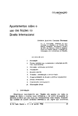 <BR>Data: 07/1980<BR>Fonte: Revista de informação legislativa, v. 17, n. 67, p. 61-76, jul./set. 1980<BR>Parte de: ->Revista de informação legislativa : v. 17, n. 67 (jul./set. 1980)<BR>Responsabilidade: Antônio Augusto Cançado Trindade<BR>Endereço para c