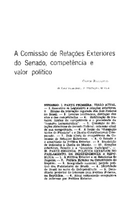 <BR>Data: 04/1976<BR>Fonte: Revista de informação legislativa, v. 13, n. 50, p. 123-136, abr./jun. 1976<BR>Parte de: ->Revista de informação legislativa : v. 13, n. 50 (abr./jun. 1976)<BR>Responsabilidade: Clovis Ramalhete<BR>Endereço para citar este docu