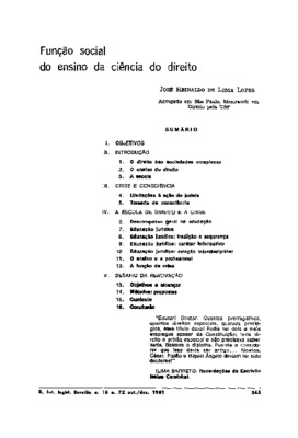 <BR>Data: 10/1981<BR>Fonte: Revista de informação legislativa, v. 18, n. 72, p. 365-380, out./dez. 1981<BR>Parte de: -www2.senado.leg.br/bdsf/item/id/496804->Revista de informação legislativa : v. 18, n. 72 (out./dez. 1981)<BR>Responsabilidade: