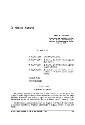 <BR>Data: 10/1981<BR>Fonte: Revista de informação legislativa, v. 18, n. 72, p. 325-338, out./dez. 1981<BR>Parte de: -www2.senado.leg.br/bdsf/item/id/496804->Revista de informação legislativa : v. 18, n. 72 (out./dez. 1981)<BR>Responsabilidade: