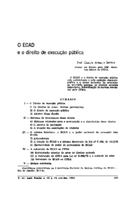 <BR>Data: 10/1981<BR>Fonte: Revista de informação legislativa, v. 18, n. 72, p. 287-304, out./dez. 1981 | Revista da faculdade de direito da Universidade de São Paulo, v. 76, p. 331-352, jan./dez. 1981<BR>Parte de: -www2.senado.leg.br/bdsf/item