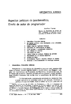 <BR>Data: 01/1982<BR>Fonte: Revista de informação legislativa, v. 19, n. 73, p. 279-306, jan./mar. 1982 | Revista forense, v. 81, n. 290, p. 123-136, abr./jun. 1985<BR>Parte de: ->Revista de informação legislativa : v. 19, n. 73 (jan./mar. 1982)<BR>Respon