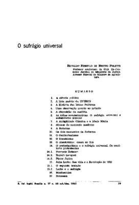 <BR>Data: 10/1980<BR>Fonte: Revista de informação legislativa, v. 17, n. 68, p. 79-136, out./dez. 1980 | Arquivos do Ministério da Justiça, v. 39, n. 162, p. 3-57, abr./jun. 1982 | Revista forense, v. 77, n. 275, p. 13-43, jul./set. 1981<BR>Parte de: 