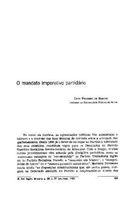 <BR>Data: 01/1983<BR>Fonte: Revista de informação legislativa, v. 20, n. 77, p. 253-258, jan./mar. 1983 | Revista brasileira de estudos políticos, n. 56, p. 147-153, jan. 1983<BR>Parte de: -www2.senado.leg.br/bdsf/item/id/496809->Revista de inf