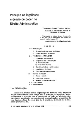 <BR>Data: 07/1982<BR>Fonte: Revista de informação legislativa, v. 19, n. 75, p. 227-238, jul./set. 1982 | Arquivos do Ministério da Justiça, v. 39, n. 164, p. 63-73, out./dez. 1982<BR>Parte de: -www2.senado.leg.br/bdsf/item/id/496807->Revista d