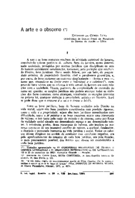 <BR>Data: 01/1991<BR>Fonte: Justitia, v. 52, n. 152, p. 61-65, out./dez. 1990 | Revista forense, v. 80, n. 285, p. 503-505, jan./mar. 1984 | Revista de informação legislativa, v. 28, n. 109, p. 297-302, jan./mar. 1991 | Vox legis, v. 15, n. 174, p. 1-6, j