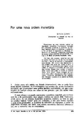 <BR>Data: 07/1984<BR>Fonte: Revista de informação legislativa, v. 21, n. 83, p. 293-308, jul./set. 1984<BR>Parte de: ->Revista de informação legislativa : v. 21, n. 83 (jul./set. 1984)<BR>Responsabilidade: Letacio Jansen<BR>Endereço para citar este docume