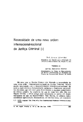 <BR>Data: 04/1985<BR>Fonte: Revista de informação legislativa, v. 22, n. 86, p. 205-212, abr./jun. 1985<BR>Parte de: -www2.senado.leg.br/bdsf/item/id/496818->Revista de informação legislativa : v. 22, n. 86 (abr./jun. 1985)<BR>Responsabilidade: