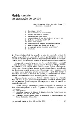 <BR>Data: 10/1985<BR>Fonte: Revista de informação legislativa, v. 22, n. 88, p. 361-376, out./dez. 1985 | Justitia, v. 47, n. 132, p. 64-81, out./dez. 1985 | Revista do curso de direito da Universidade Federal de Uberlândia, v. 16, n. 1/2, p. 67-87, dez. 