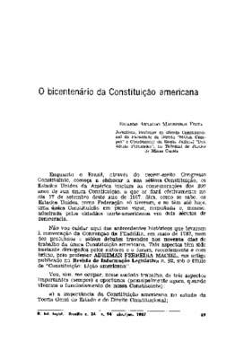 <BR>Data: 04/1987<BR>Fonte: Revista de informação legislativa, v. 24, n. 94, p. 69-78, abr./jun. 1987<BR>Conteúdo: A importância -- A classificação -- O conteúdo -- As emendas -- As outras emendas -- Conclusão<BR>Parte de: -www2.senado.leg.br/b