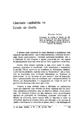 <BR>Data: 07/1987<BR>Fonte: Revista de Informação Legislativa, v. 24, n. 95, p. 163-170, jul./set. 1987<BR>Parte de: -www2.senado.leg.br/bdsf/item/id/496827->Revista de informação legislativa : v. 24, n. 95 (jul./set. 1987)<BR>Responsabilidade: