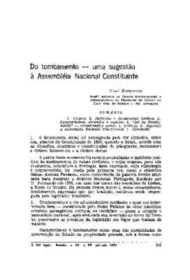 <BR>Data: 07/1987<BR>Fonte: Revista de Informação Legislativa, v. 24, n. 95, p. 273-280, jul./set. 1987<BR>Parte de: -www2.senado.leg.br/bdsf/item/id/496827->Revista de informação legislativa : v. 24, n. 95 (jul./set. 1987)<BR>Responsabilidade: