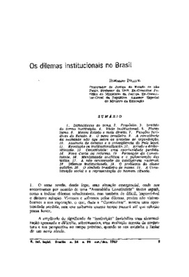 <BR>Data: 10/1987<BR>Fonte: Revista de Informação Legislativa, v. 24, n. 96, p. 5-18, out./dez. 1987 | Convivium, v. 30, n. 4, p. 331-346, jul./ago. 1987<BR>Parte de: ->Revista de informação legislativa : v. 24, n. 96 (out./dez. 1987)<BR>Responsabilidade: