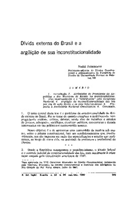 <BR>Data: 10/1987<BR>Fonte: Revista de Informação Legislativa, v. 24, n. 96, p. 195-200, out./dez. 1987<BR>Parte de: ->Revista de informação legislativa : v. 24, n. 96 (out./dez. 1987)<BR>Responsabilidade: Nailê Russomano<BR>Endereço para citar este docum