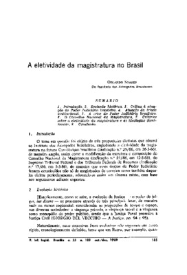 <BR>Data: 10/1988<BR>Fonte: Revista forense, v. 83, n. 299, p. 383-394, jul./set. 1987 | Revista de informação legislativa, v. 25, n. 100, p. 185-206, out./dez. 1988 | Revista do curso de direito da Universidade Federal de Uberlândia, v. 16, n. 1/2, p. 29