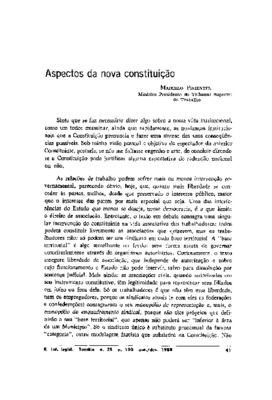 <BR>Data: 10/1988<BR>Fonte: Revista de Informação Legislativa, v. 25, n. 100, p. 41-46, out./dez. 1988<BR>Parte de: ->Revista de informação legislativa : v. 25, n. 100 (out./dez. 1988)<BR>Responsabilidade: Marcelo Pimentel<BR>Endereço para citar este docu