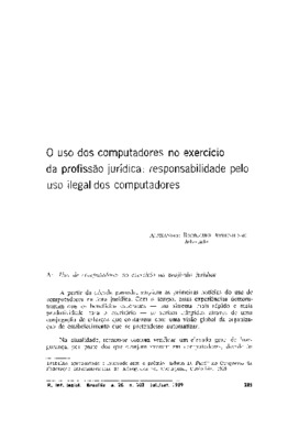 <BR>Data: 07/1989<BR>Fonte: Revista de Informação Legislativa, v. 26, n. 103, p. 285-294, jul./set. 1989 | Revista Jurídica Mineira, v. 6, n. 63, p. 32-39, jul. 1989<BR>Parte de: -www2.senado.leg.br/bdsf/item/id/496835->Revista de informação le