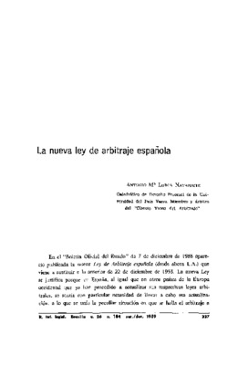 <BR>Data: 10/1989<BR>Fonte: Revista de Informação Legislativa, v. 26, n. 104, p. 337-340, out./dez. 1989<BR>Parte de: ->Revista de informação legislativa : v. 26, n. 104 (out./dez. 1989)<BR>Responsabilidade: Antonio Maria Lorca Navarrete<BR>Endereço para 