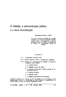 <BR>Data: 04/1990<BR>Fonte: Revista de informação legislativa, v. 27, n. 106, p. 81-98, abr./jun. 1990<BR>Parte de: ->Revista de informação legislativa : v. 27, n. 106 (abr./jun. 1990)<BR>Responsabilidade: Clèmerson Merlin Clève<BR>Endereço para citar est