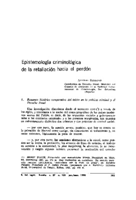 <BR>Data: 01/1990<BR>Fonte: Revista de Informação Legislativa, v. 27, n. 105, p. 303-316, jan./mar. 1990<BR>Parte de: ->Revista de informação legislativa : v. 27, n. 105 (jan./mar. 1990)<BR>Responsabilidade: Antonio Beristain<BR>Endereço para citar este d