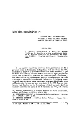 <BR>Data: 07/1990<BR>Fonte: Revista de Informação Legislativa, v. 27, n. 107, p. 5-18, jul./set. 1990<BR>Parte de: ->Revista de informação legislativa : v. 27, n. 107 (jul./set. 1990)<BR>Responsabilidade: Raul Machado Horta<BR>Endereço para citar este doc