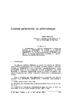 <BR>Data: 07/1990<BR>Fonte: Revista de Informação Legislativa, v. 27, n. 107, p. 111-130, jul./set. 1990<BR>Parte de: ->Revista de informação legislativa : v. 27, n. 107 (jul./set. 1990)<BR>Responsabilidade: Odete Medauar<BR>Endereço para citar este docum