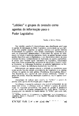 <BR>Data: 07/1990<BR>Fonte: Revista de Informação Legislativa, v. 27, n. 107, p. 245-248, jul./set. 1990<BR>Parte de: ->Revista de informação legislativa : v. 27, n. 107 (jul./set. 1990)<BR>Responsabilidade: Yamil e Sousa Dutra<BR>Endereço para citar este