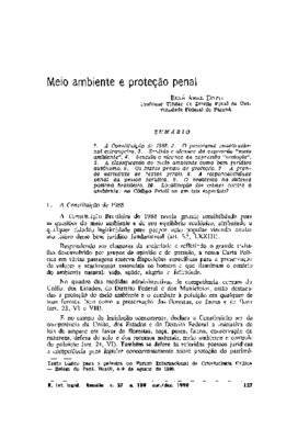 <BR>Data: 10/1990<BR>Fonte: Revista de informação legislativa, v. 27, n. 108, p. 127-146, out./dez. 1990<BR>Parte de: ->Revista de informação legislativa : v. 27, n. 108 (out./dez. 1990)<BR>Responsabilidade: René Ariel Dotti<BR>Endereço para citar este do