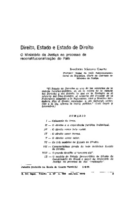 <BR>Data: 10/1990<BR>Fonte: Revista de Informação Legislativa, v. 27, n. 108, p. 5-24, out/dez. 1990<BR>Parte de: ->Revista de informação legislativa : v. 27, n. 108 (out./dez. 1990)<BR>Responsabilidade: Inocêncio Mártires Coelho<BR>Endereço para citar es