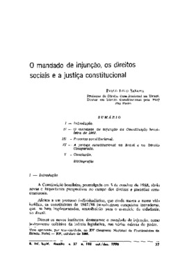 <BR>Data: 10/1990<BR>Fonte: Revista de Informação Legislativa, v. 27, n. 108, p. 77-92, out./dez. 1990<BR>Parte de: ->Revista de informação legislativa : v. 27, n. 108 (out./dez. 1990)<BR>Responsabilidade: Paulo Lopo Saraiva<BR>Endereço para citar este do