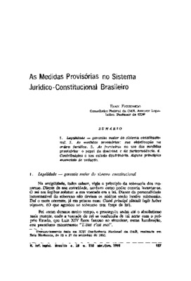 <BR>Data: 04/1991<BR>Fonte: Revista de informação legislativa, v. 28, n. 110, p. 137-152, abr./jun. 1991<BR>Parte de: -www2.senado.leg.br/bdsf/item/id/496842->Revista de informação legislativa : v. 28, n. 110 (abr./jun. 1991)<BR>Responsabilidad