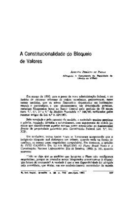 <BR>Data: 04/1991<BR>Fonte: Revista de informação legislativa, v. 28, n. 110, p. 257-260, abr./jun. 1991 | Revista jurídica mineira, v. 8, n. 81/82, p. 263-266, jan./fev.  1991<BR>Parte de: -www2.senado.leg.br/bdsf/item/id/496842->Revista de in