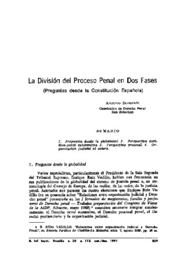 <BR>Data: 10/1991<BR>Fonte: Revista de informação legislativa, v. 28, n. 112, p. 229-234, out./dez. 1991<BR>Parte de: ->Revista de informação legislativa : v. 28, n. 112 (out./dez. 1991)<BR>Responsabilidade: Antonio Beristain<BR>Endereço para citar este d