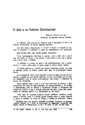 <BR>Data: 04/1992<BR>Fonte: Revista de informação legislativa, v. 29, n. 114, p. 329-336, abr./jun. 1992 | Revista do Tribunal de Justiça do Estado do Pará, v. 35, n. 53, p. 5-13, 1991 | Revista de processo, v. 16, n. 62, p. 221-227, abr./jun. 1991 | Supl