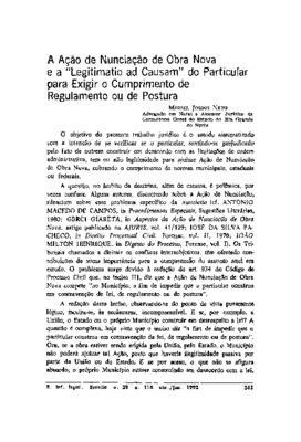 <BR>Data: 04/1992<BR>Fonte: Revista de informação legislativa, v. 29, n. 114, p. 365-374, abr./jun. 1992 | Revista do curso de direito da Universidade Federal de Uberlândia, v. 23, n. 1/2, p. 281-292, dez. 1994<BR>Parte de: -www2.senado.leg.br/